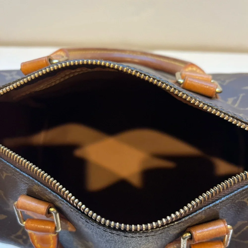 💖100% Authentic Vintage LOUIS VUITTON Monogram Speedy 25 *with FREE Bag Tag - Picture 11 of 16